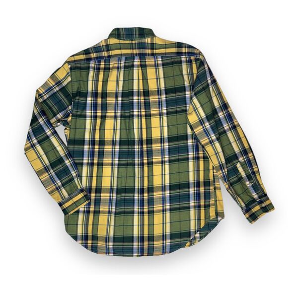 Ralph Lauren Classic Fit Flannel Plaid Oxford Shirt Men’s Sz L 90s Vintage RARE - Picture 5 of 8